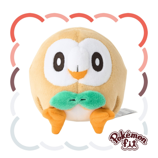 Officiële Pokemon center Pokemon fit knuffel Rowlet 11cm 